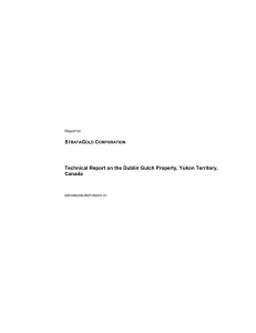 Technical Report on the Dublin Gulch Property, Yukon Territory