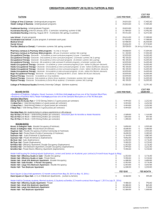 CREIGHTON UNIVERSITY 2015/2016 TUITION & FEES