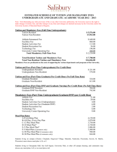 Tuition and Fees Academic Year 2012