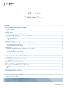 Host Checker - Juniper Networks