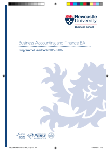 Business Accounting and Finance BA