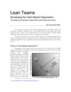 Lean Teams – Developing the Team