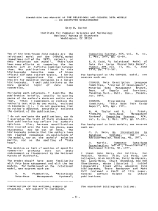 Comparison and Mapping of the Relational and CODASYL Data