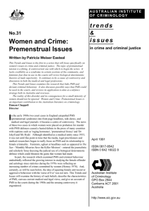 Women and crime : premenstrual issues