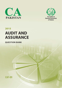 CAF-9 Audit & Assurance - Question Bank