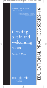 Creating a safe and welcoming school