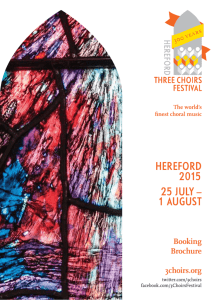 Hereford 2015 25 July – 1 August