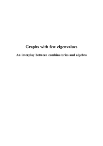 Graphs with few eigenvalues