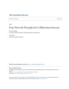 Four Network Principles for Collaboration Success