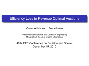 Efficiency Loss in Revenue Optimal Auctions