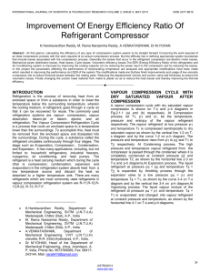 Improvement Of Energy Efficiency Ratio Of Refrigerant Compressor