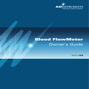 Blood FlowMeter Owner's Guide