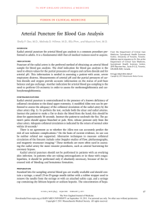 Arterial Puncture for Blood Gas Analysis