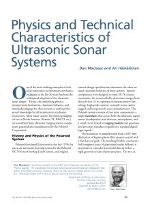 Physics and Technical Characteristics of Ultrasonic Sonar Systems