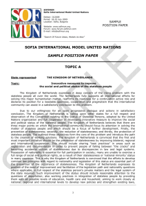 Sample Position Paper