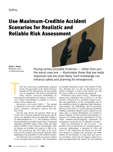 Use Maximum-Credible Accident Scenarios for Realistic and