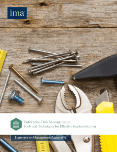 Enterprise Risk Management - Institute of Management Accountants