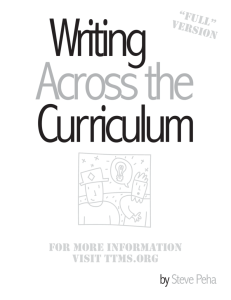 Writing Across the Curriculum