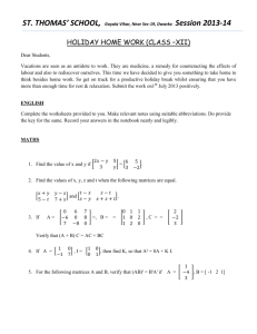 holiday home work (class –xii)
