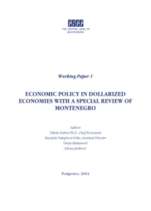 Economic Policy in Dollarized Economies with Special Review of