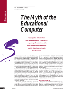 The Myth of the Educational Computer