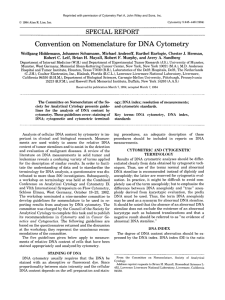 Convention on Nomenclature for DNA Cytometry – Guidelines for