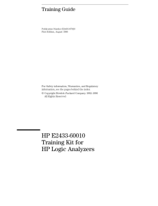 HP E2433-60010 Training Kit for HP Logic Analyzers