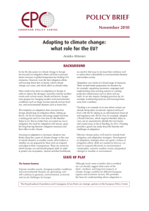 Adapting to climate change