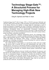 Technology Stage-Gate™: A Structured Process for Managing High