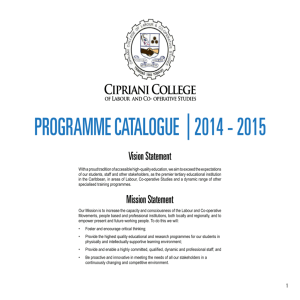 programme catalogue - Cipriani College of Labour & Cooperative
