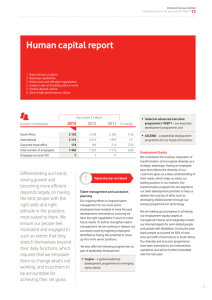 Human capital report - Vodacom integrated report 2012
