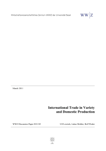 International Trade in Variety and Domestic Production