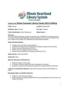 (OCLC) Billing - Illinois Heartland Library System
