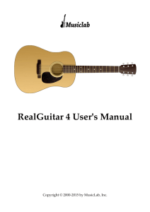 RealGuitar 4 Manual