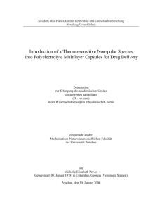 Introduction of a thermo-sensitive non-polar species