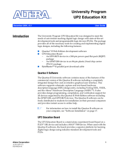 Altera UP2 - Education Kit Manual