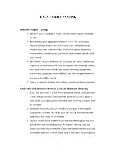 9. Ijara-based Financing