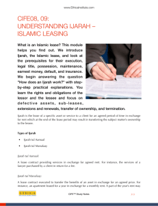 cife08, 09: understanding ijarah – islamic leasing - E-Book