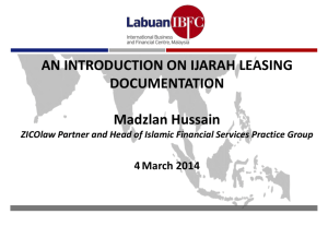 Madzlan Hussain - An Introduction on Ijarah Leasing