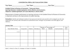 CONFIDENTIAL PEER & SELF EVALUATION FORM Your Name