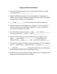 Energy and Heat Test Review