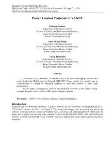 Power Control Protocols in VANET