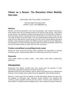 Citizen as a Sensor: The Barcelona Urban Mobility Use