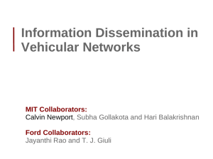 Information Dissemination in Vehicular Networks