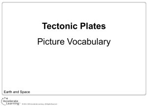 Tectonic Plates Picture Vocabulary