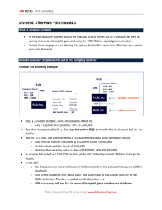 dividend stripping – section 84.1