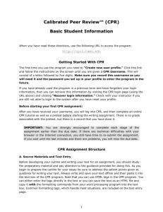 CPR Student Handout