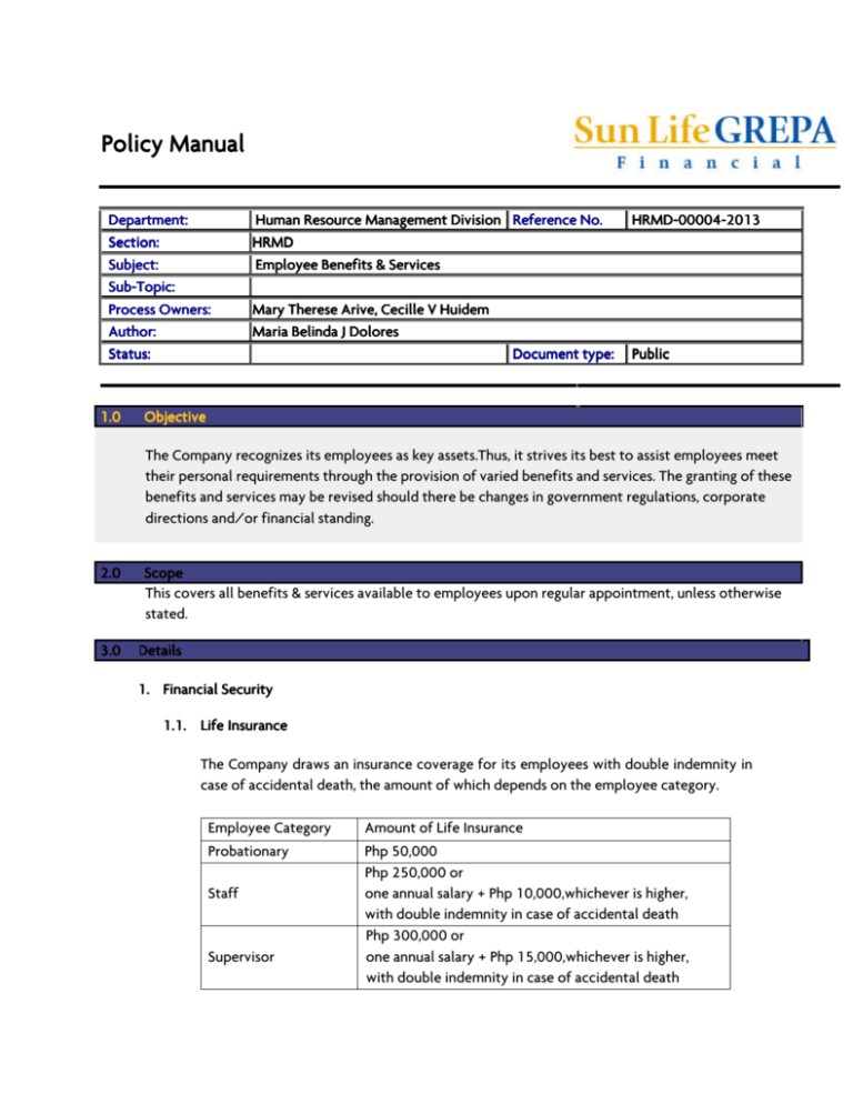 Policy Manual Policy Manual