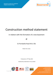 Construction method statement - Royal Borough of Kensington and