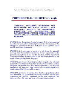 presidential decree no. 1146 - Chan Robles and Associates Law Firm